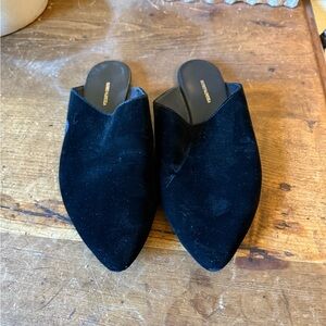 Beatrice Valenzuela Black Velvet Mules
